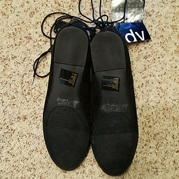 DV Angelique black flats, lace up, NWT - Picture 6 of 8